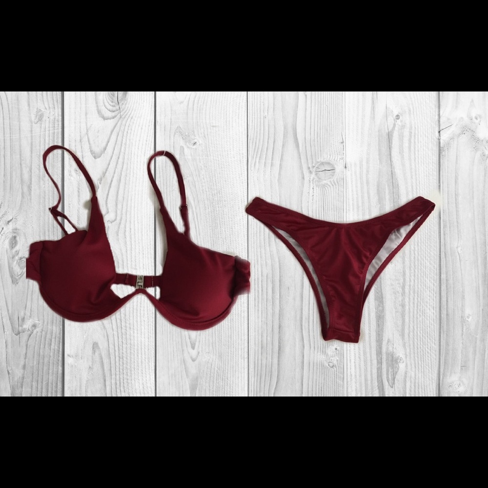 plunge bikini top + bottom!